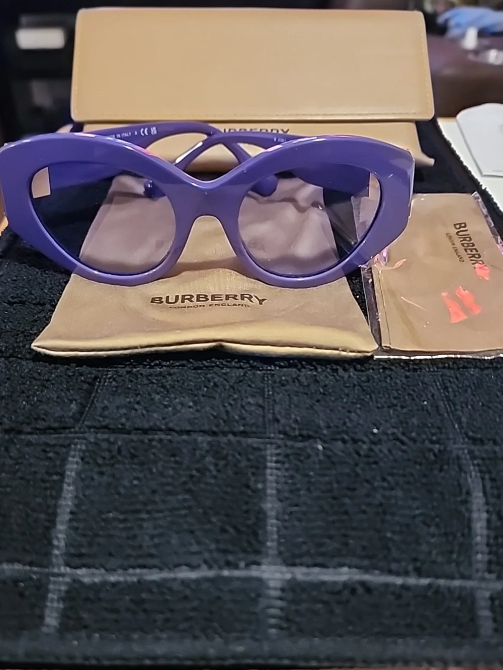 Burberry Purple Oversized Cat-Eye Sunglasses
